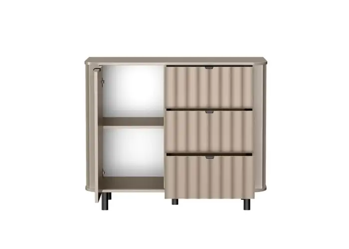 NOVADO NV-3 komoda do salonu z szufladami i szafką, clay gray